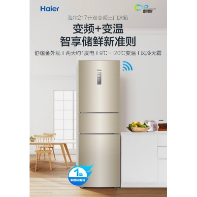 海爾BCD-217WDVLU1電冰箱（不含部門專用）